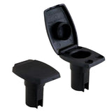 Attwood Oval 2Pin Base fAngled Pole  Black