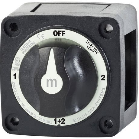 Blue Sea 6007200 Battery Switch Mini  4 Position  Black