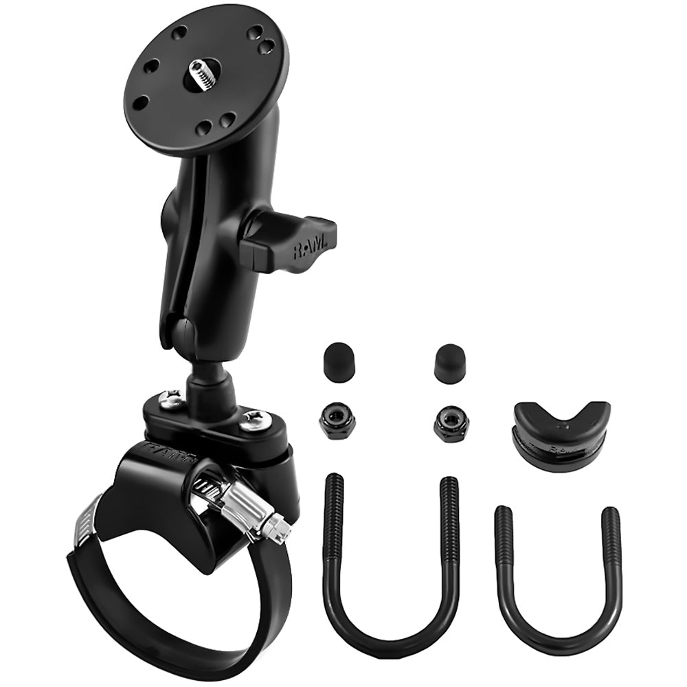 RAM Mount UBolt ATVUTV Strap wDouble Socket Arm and 14 20 Mounting Bolt Base