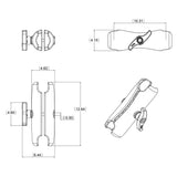 RAM Mount Double Socket Arm f338 E Size Ball Bases
