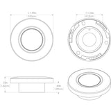 Lumitec Orbit  Flush Mount Down Light  White Finish  White NonDimming