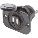 Blue Sea Dual USB Charger Socket  2 USB Ports wWatertight Cap