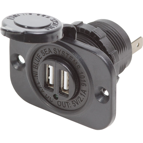 Blue Sea Dual USB Charger Socket  2 USB Ports wWatertight Cap