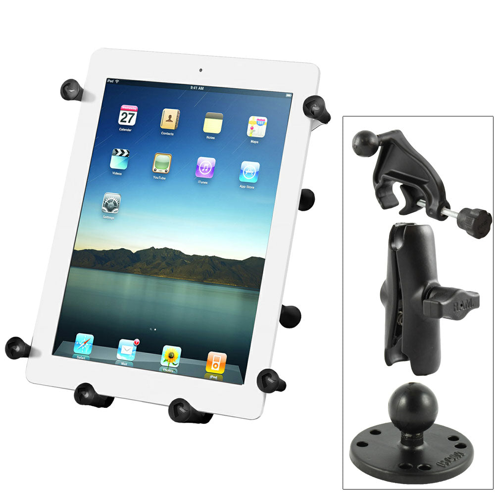 RAM Mount Universal XGrip III Large Tablet Holder  Fits New iPad  Includes Yoke Mount