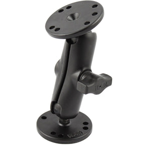 RAM Mount 1 Ball Double Socket Arm w2 25 Round Bases  AMPS Hole Pattern