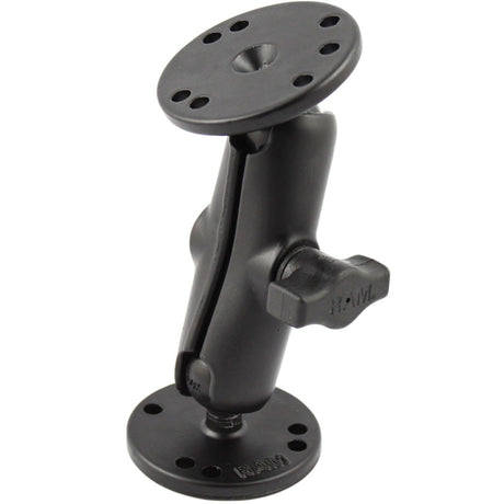 RAM Mount 1 Ball Double Socket Arm w2 25 Round Bases  AMPS Hole Pattern