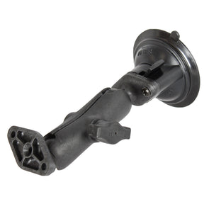 RAM Mount Composite Twist Lock Suction Cup wDouble Socket Arm  Double Base Adapter