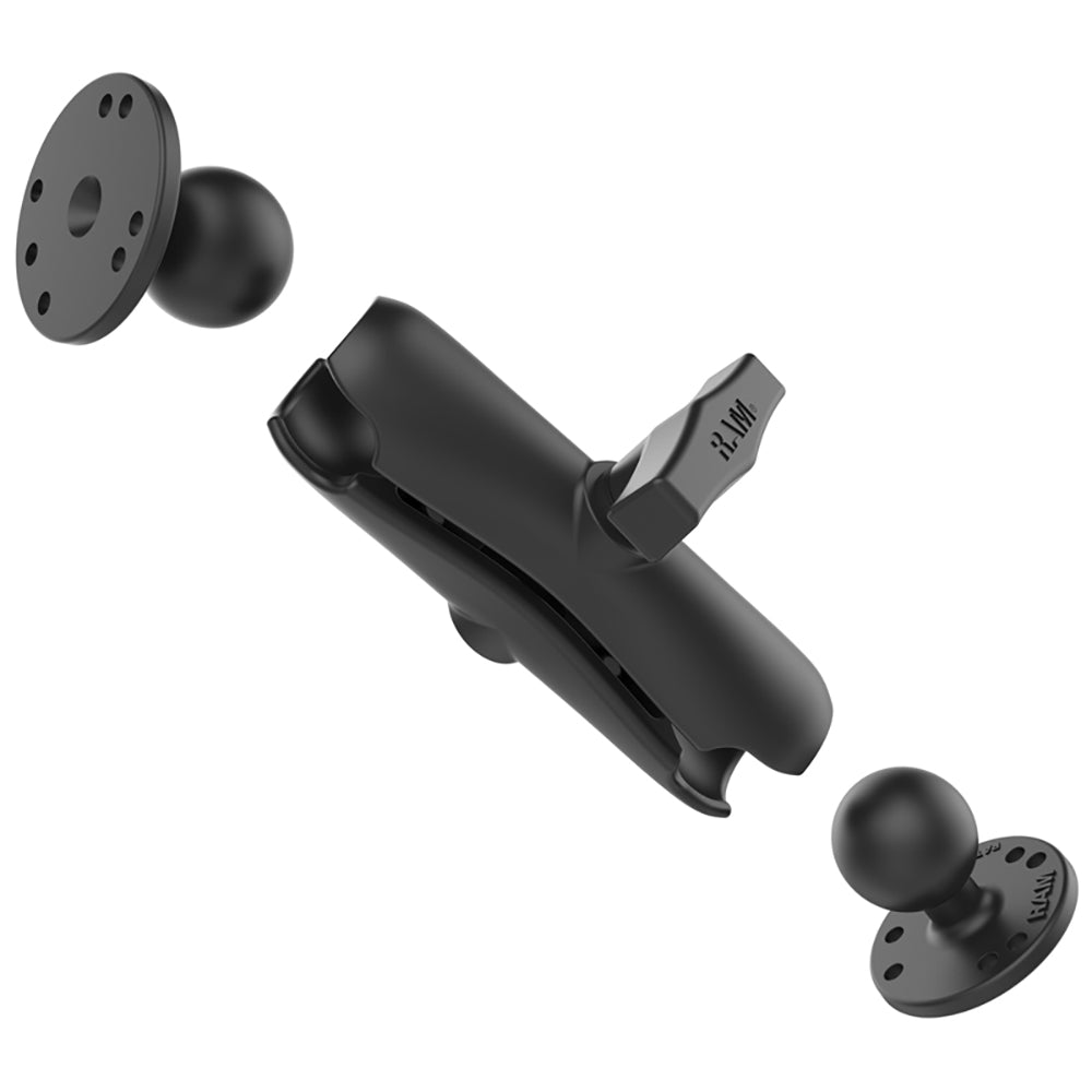 RAM Mount 15 Ball Double Socket Arm w2 25 Round Bases  AMPs Pattern