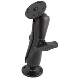 RAM Mount 15 Ball Double Socket Arm w2 25 Round Bases  AMPs Pattern