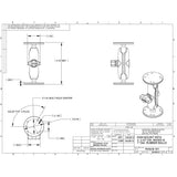 RAM Mount 1 Ball Light Use Surface Mount fGarmin echo 100 150 300c