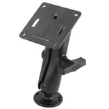 RAM Mount Double Socket Arm w25 Round Base  3625 Square Base