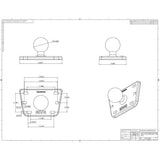 RAM Mount Motorcycle BrakeClutch Cover w1 Ball