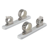 TACO 2Rod Hanger wPoly Rack  Polished Stainless Steel