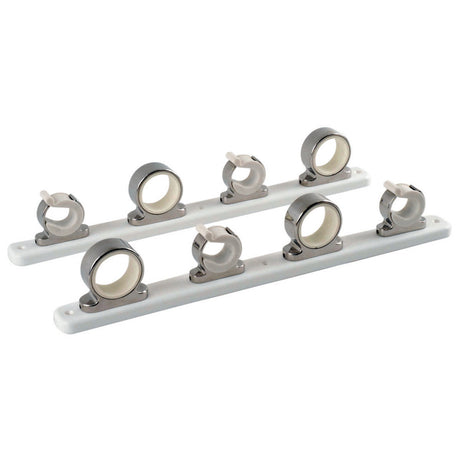 TACO 4Rod Hanger wPoly Rack  Polished Stainless Steel