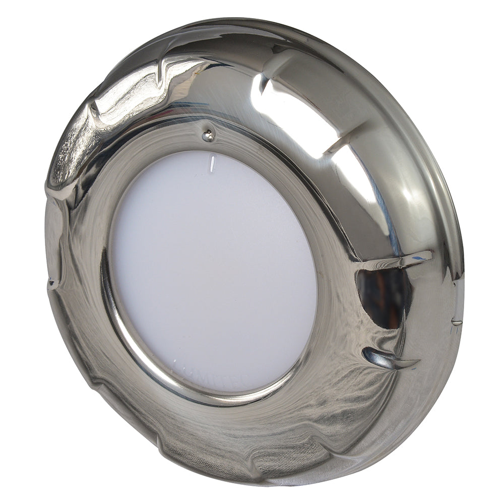 Lumitec Aurora  LED Dome Light  Polished SS Finish  2Color WhiteBlue Dimming