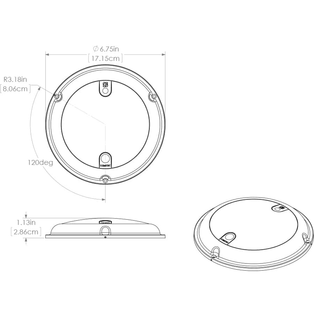 Lumitec TouchDome  Dome Light  Polished SS Finish  2Color WhiteRed Dimming