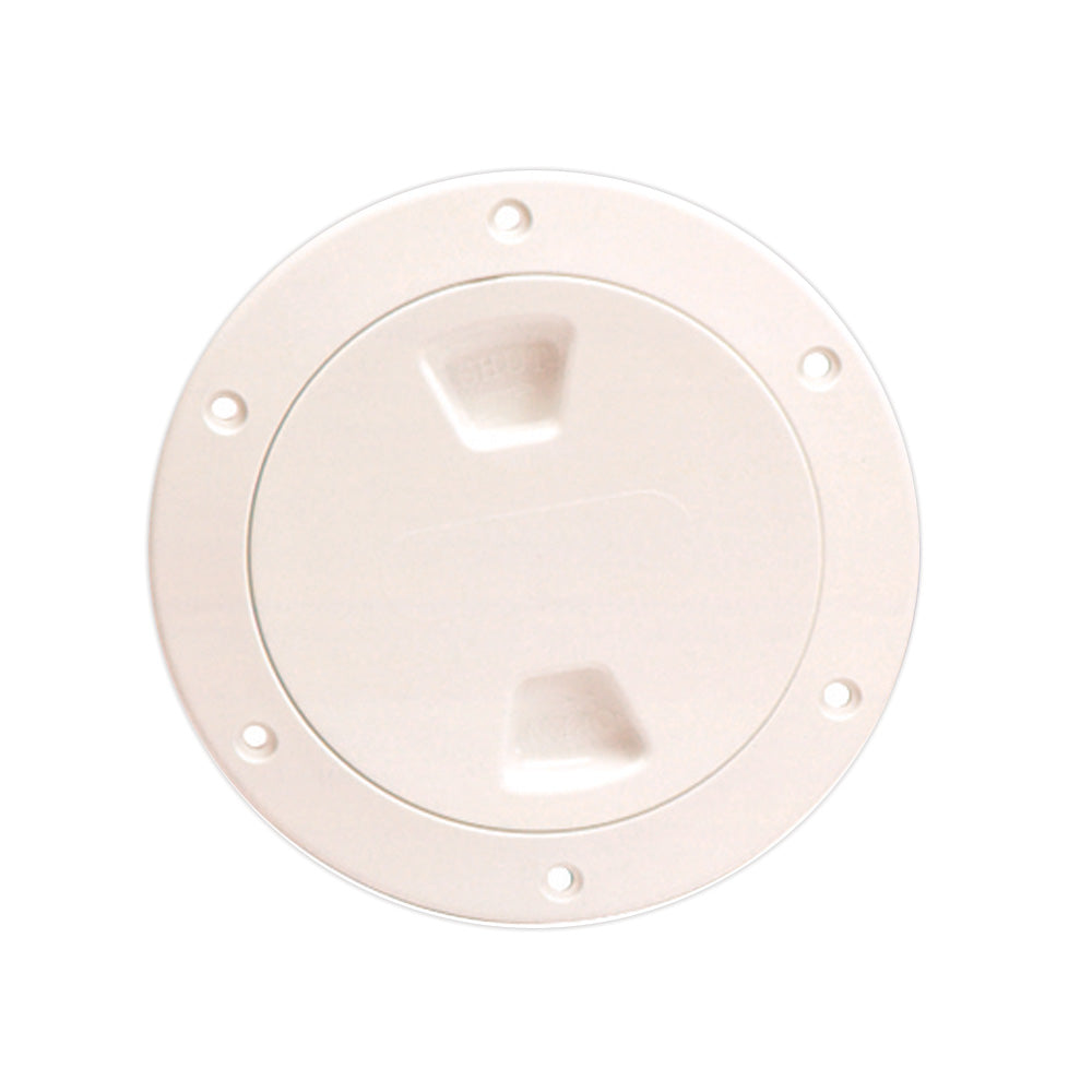 Beckson 4 Smooth Center ScrewOut Deck Plate  Beige