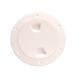 Beckson 4 Smooth Center ScrewOut Deck Plate  Beige