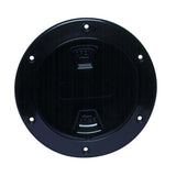Beckson 4 Smooth Center ScrewOut Deck Plate  Black