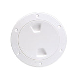 Beckson 4 Smooth Center ScrewOut Deck Plate  White