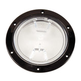 Beckson 4 Clear Center Screw Out Deck Plate  Black