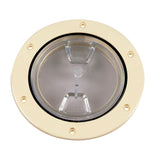 Beckson 4 Clear Center ScrewOut Deck Plate  Beige