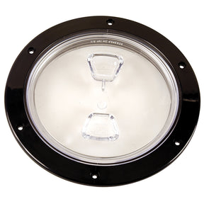 Beckson  6 Clear Center ScrewOut Deck Plate  Black