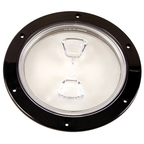 Beckson  6 Clear Center ScrewOut Deck Plate  Black