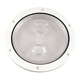 Beckson 6 Clear Center Screw Out Deck Plate  White