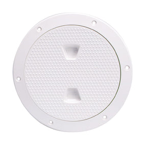Beckson 6 NonSkid ScrewOut Deck Plate  White