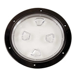 Beckson 8 Clear Center ScrewOut Deck Plate  Black