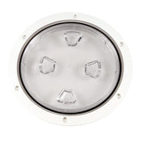 Beckson 8 Clear Center ScrewOut Deck Plate  White