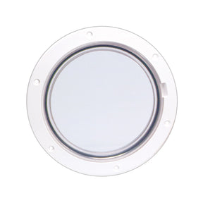 Beckson 6 Clear Center PryOut Deck Plate  White