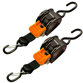 CargoBuckle Mini G3 Retractable TieDown w Dual SHooks 1 x 72  Pair