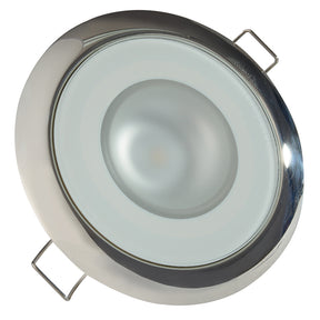 Lumitec Mirage  Flush Mount Down Light  Glass FinishPolished SS  4Color RedBluePurple Non Dimming wWhite Dimming