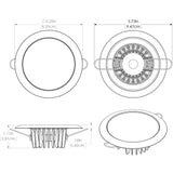 Lumitec Mirage  Flush Mount Down Light  Glass FinishWhite Bezel  2Color WhiteBlue Dimming