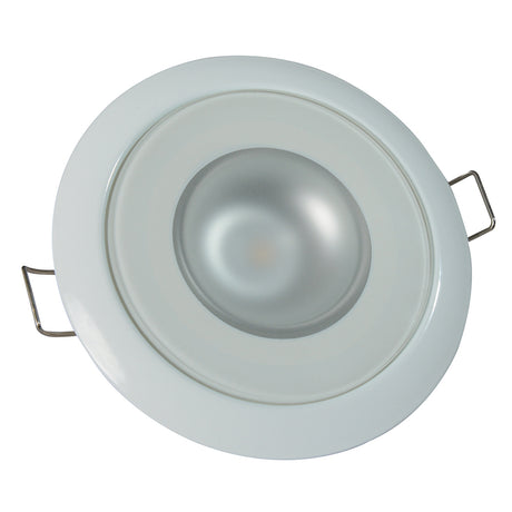 Lumitec Mirage  Flush Mount Down Light  Glass FinishWhite Bezel  3Color RedBlue NonDimming wWhite Dimming