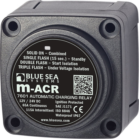 Blue Sea 7601 DC Mini ACR Automatic Charging Relay  65 Amp