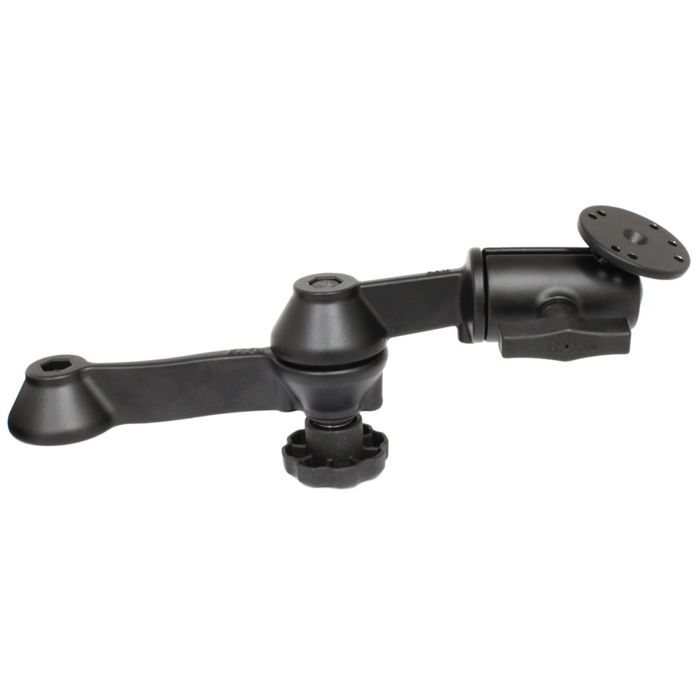 RAM Mount 12 Double Swing Arm w25 Round Base  Powder Coated Marine Grade Aluminum
