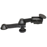 RAM Mount 12 Double Swing Arm w25 Round Base  Powder Coated Marine Grade Aluminum