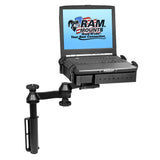 RAM Mount Universal Flat Surface Vertical DrillDown Vehicle Laptop Mount Stand