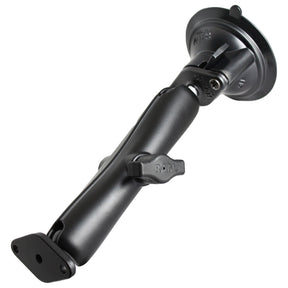 RAM Mount Twist Lock Suction Cup Mount wLong Double Socket Arm