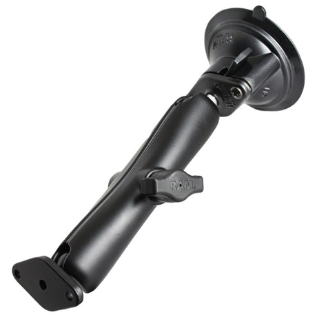 RAM Mount Twist Lock Suction Cup Mount wLong Double Socket Arm