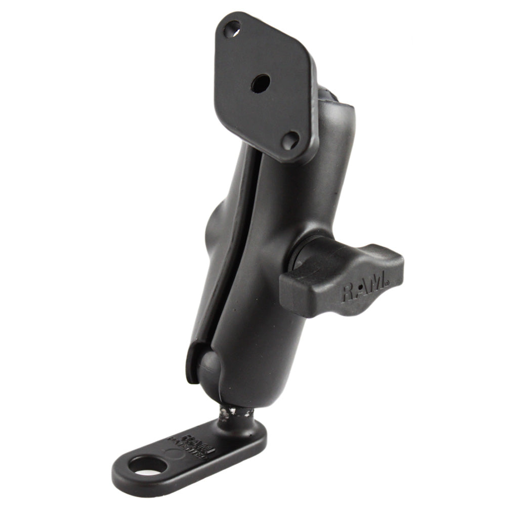 RAM Mount 11mm Flat Base wDouble Socket Arm  Diamond Adapter