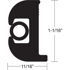 TACO Flex Vinyl Rub Rail Kit  Black wBlack Insert  70  1116 x 1116