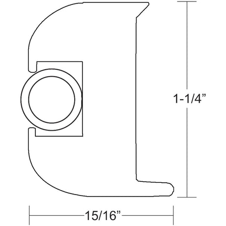 TACO Flex Vinyl Rub Rail Kit  White wWhite Insert  50