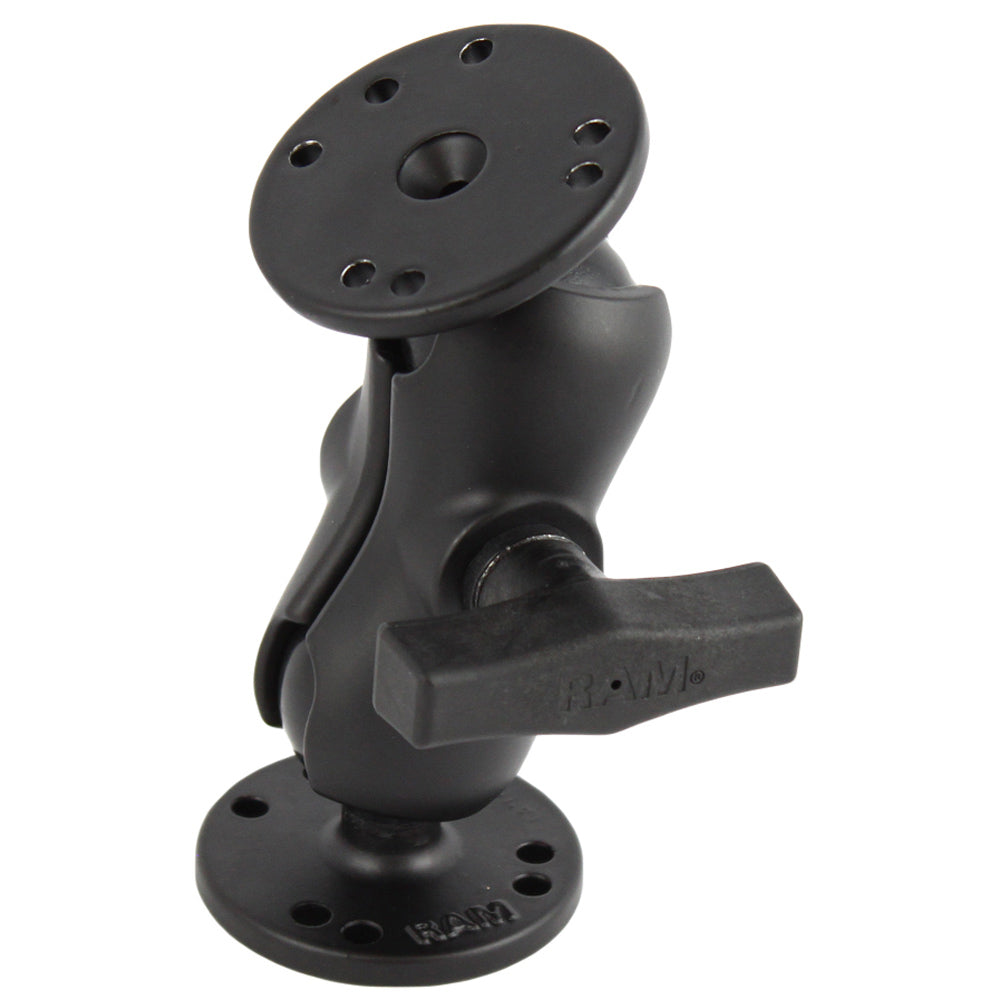 RAM Mount 15 Ball Mount wShort Double Socket Arm  225 Round Bases