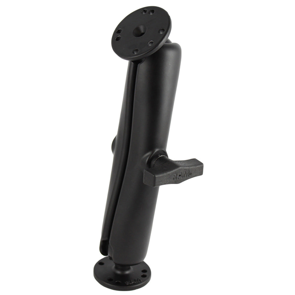 RAM Mount Ball Mount wLong Double Socket Arm  225 Round Bases wAMPs Pattern