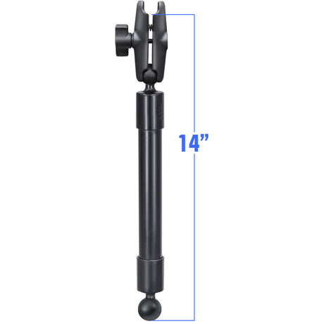 RAM Mount 14 Long Extension Pole w2 1 Ball Ends and Double Socket Arm