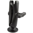 RAM Mount 15 Ball Double Socket Arm w25 Round Base